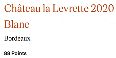 Chateau la Levrette 2020